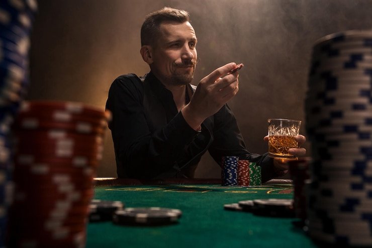 Dealer profesional menangani permainan baccarat secara langsung di live casino